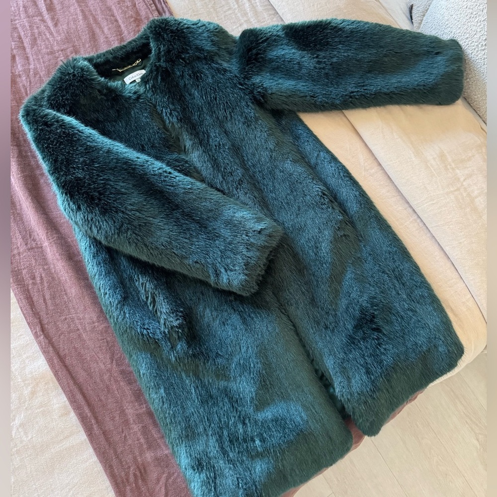 Calvin Klein Faux Fur Coat - Perfect Condition